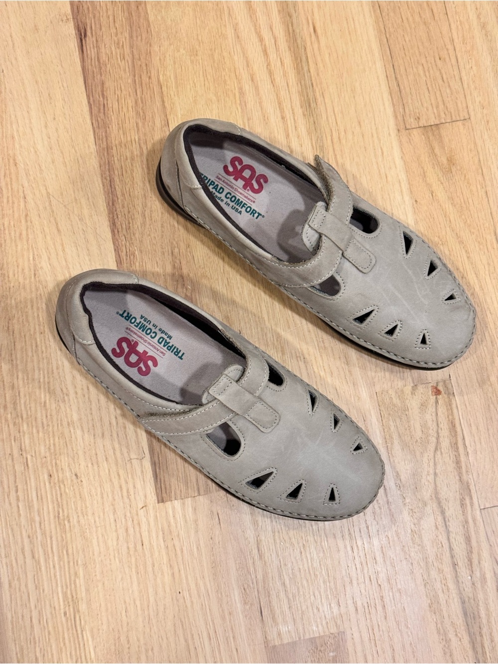 SAS| Roamer Leather Strap Flat Loafers Size 8M
